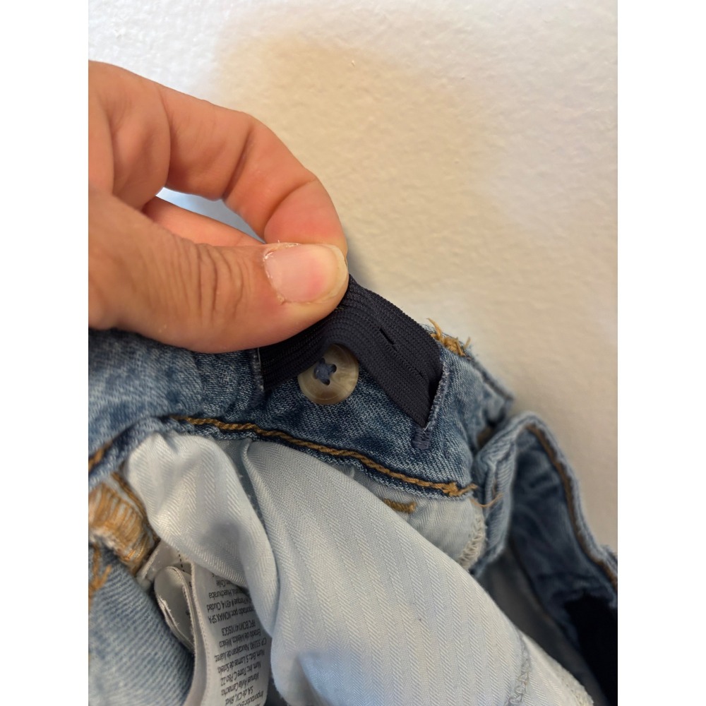 Abercrombie Kids High Rise Ultra Wide Leg Jeans Light Wash Bow Detail Size 13/14 - Picture 5 of 5